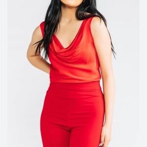 Chloe Kristyn Chloe‎  Cowl Neck Cami in Red Size 2x NWT